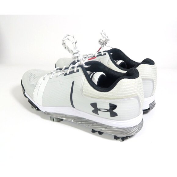 Under Armour Tempo Sport Golf Shoes White/Silver/Black Spieth Size 7 1288576-101 - Picture 8 of 9